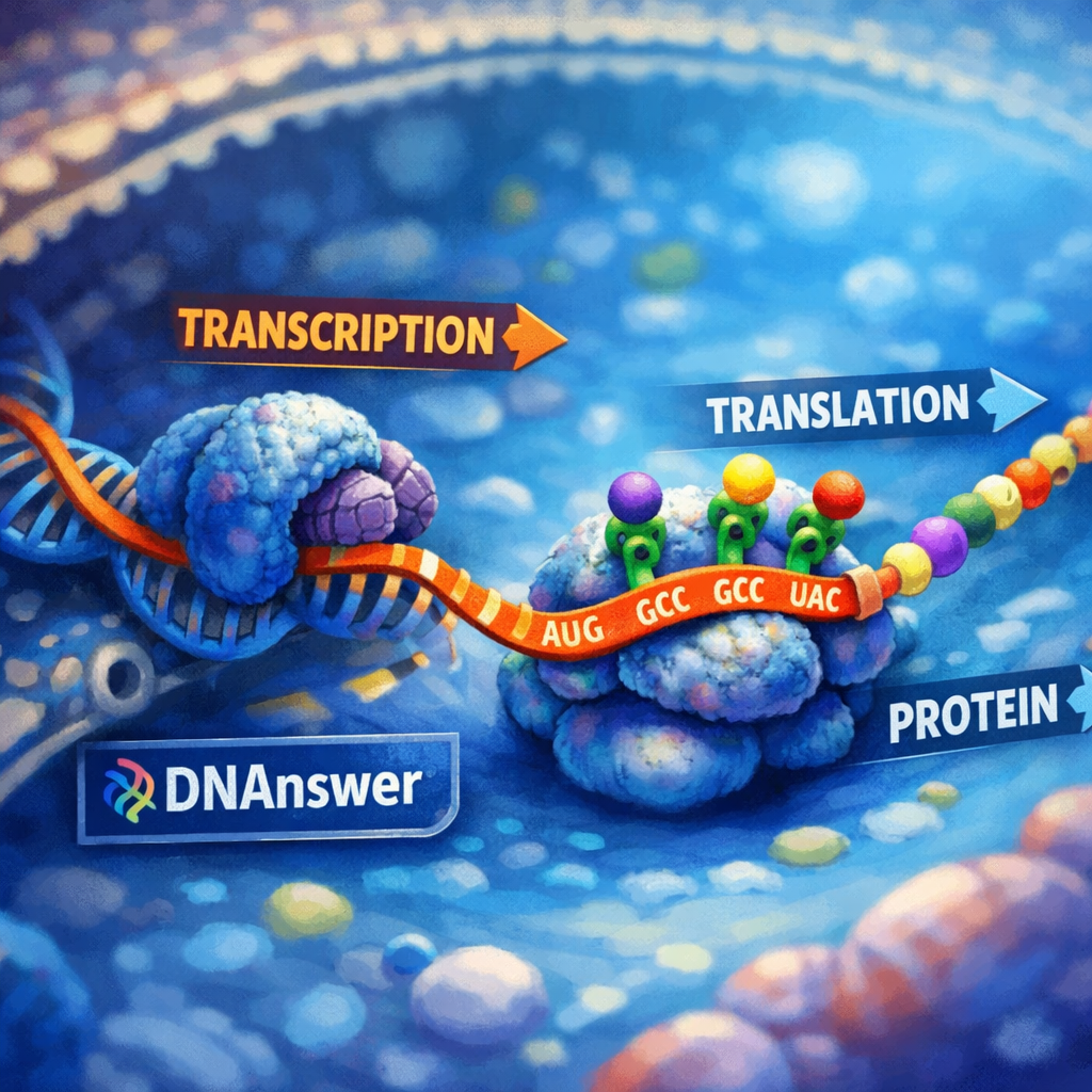 Central Dogma of Biology: DNA to Protein